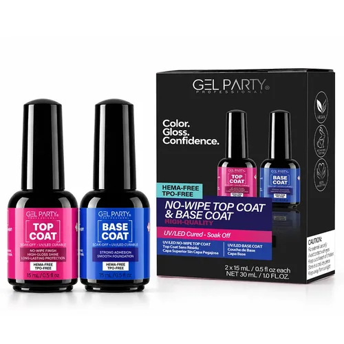 GEL PARTY HEMA-Free No-Wipe Top & Base Coat, photo 1