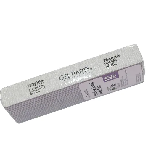 GEL PARTY Professional Nail Files – 80/80 · Square · 12 pack, photo 1